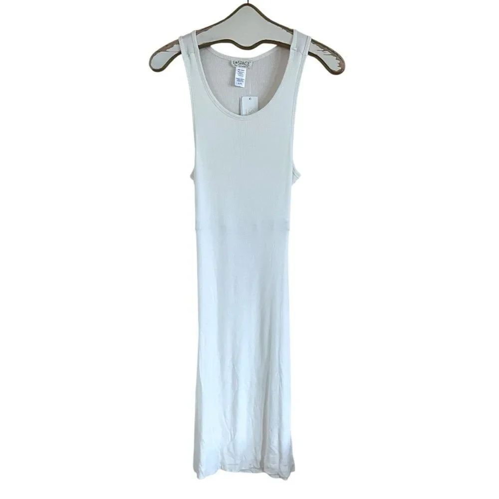 L*Space Ryan Tank Dress Ribbed Knit Cut Out Back